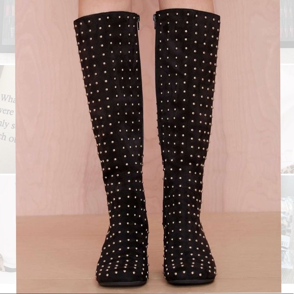 Jeffrey Campbell Studded Suede Boots - Picture 2 of 9